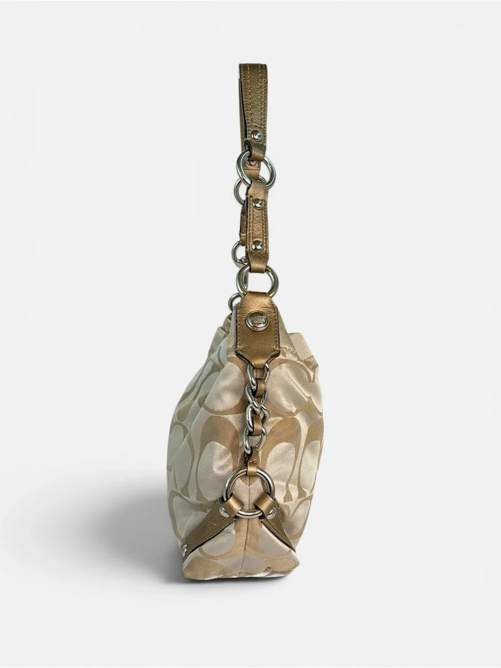 Coach Beige/Chalk Signature Hobo Shoulder Bag